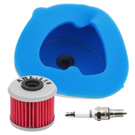 AHL Filtro de aire, filtro de aceite y bujía compatible con HONDA CRF250R CRF250X 2004-2009, CRF450R 2002-2008, CRF450X 2005-2009