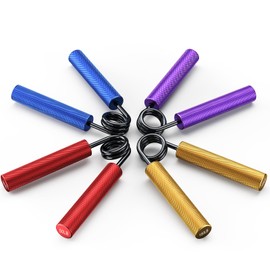 ZEAGUS Hand Trainer, Forearm Trainer, 4 Pack, 22.5 kg - 90 kg, Metal Finger Trainer, Non-Slip Grip Strength Trainer, Heavy Duty Handle for Muscle Building and Hand Rehabilitation Exercises