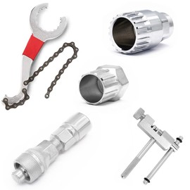 Mountain Bike MTB Repair Tool Kit, Bottom Bracket Remover Bike Chain Breaker Crank Extractor Bottom Crank Bracket Removal Tools 4pcs for 1 set