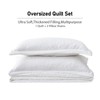 Qucover Alaska King Bedspread 132x 120, Solid White Oversized King