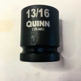 Quinn 13/16" x 1/2"  Dr Standard  Impact Socket 6 Point Free USA Shipping