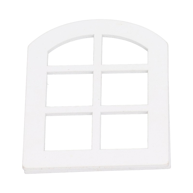 6PCS Dollhouse Windows Miniature Window Frame Ornament 1:12 Scale Dollhouse