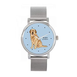 Toff London Ladies Beige Golden Retriever Dog Watch