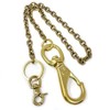 H.N.Z hzwc-013-018 Men's Wallet Chain, Brass Wallet Chain, Gold, Brass