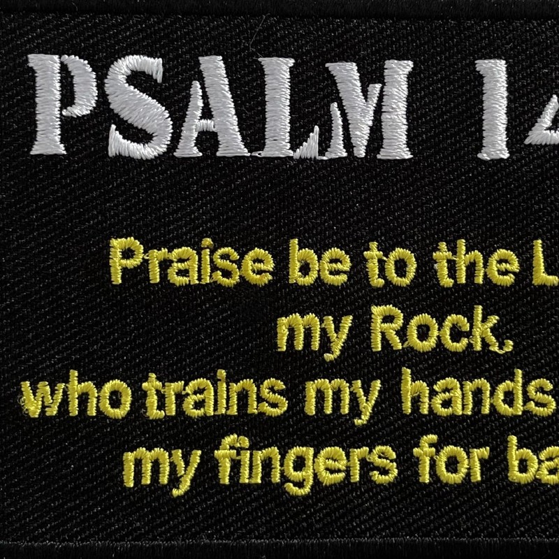 Military Tactical Backpack Patches, Psalm 144:1 BNW Combat Badge, Morale
