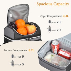 Kato Tirrinia Lunch Bag for Men/Work, Fitness Cooler Bag, Picnic Bag, Insulated Leak-proof Small Thermal Bag for School, Foldable, Fitness, Outdoor