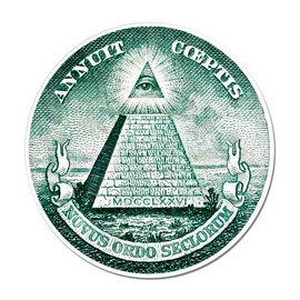 GT Graphics All Seeing Eye Money Dollar Masonic Seal - 8" Vinyl Sticker - for Car Laptop I-Pad - Waterproof Decal