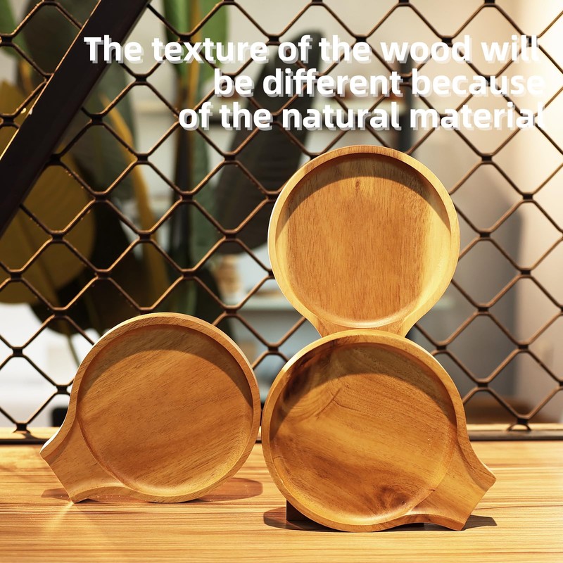 Acacia Wood Spoon Rest, Wooden Spoon Holder With Non Slip