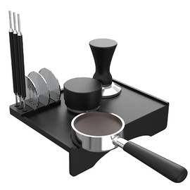 Welhammsae Espresso Tamping Mat, Food Grade Silicone Espresso Tamping Mat, 7.7 x 5.8 x 1.7 Inch Coffee Tamp Station, Waterproof and Heat Resistant Coffee Machines Accessory