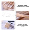 2000pzas Hisopo Madera Algodón Limpiador Maquillaje Multiuso
