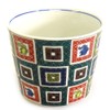 Sobachoko Stylish Kutani Ware Soba Bokokuchi, Colored Cobblestone Pattern, Ceramic,