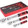 UYECOVE 3-Piece Extendable Ratchet Set, 1/4 3/8 1/2 Inch Extendable