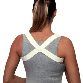 Posture Corrector Brace/Wear 15 Minutes A Day to Impove Posture Posturific Brace - Available in Colors and Sizes (Beige Large)