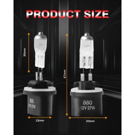 SHENKENUO For Dodge Ram 1500 2500 3500 1994-2001 880 Halogen Fog Driving Light Bulbs 3400K