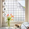 Windimiley Window Privacy Film Frosted Glass Static Cling Black Lattice