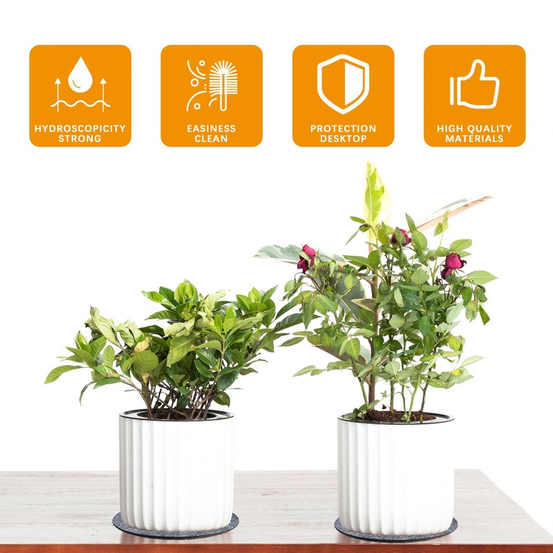 24 PCS Absorbent Waterproof Plant Coasters mat,4 Size 4/6/ 8/10