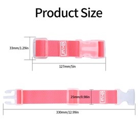 Pack of 4 Luggage Straps Jacket Grippers, Add a Bag Luggage Straps, Adjustable Bag Hook Straps, Suitcase Webbing with Buckle, Travel Accessories, Carry Your Extra Bags Hands-Free