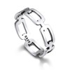 Bandmax Womens Mens Sterling Silver Link Chain Ring 5MM 925