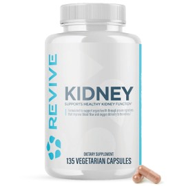 Revive MD Kidney Support Supplement for Men & Women - Kidney Cleanse Detox & Repair Capsules Support Overall Health & Function - Vegan-Friendly, Gluten-Free, & Soy-Free (135 Vegetarian Capsules)