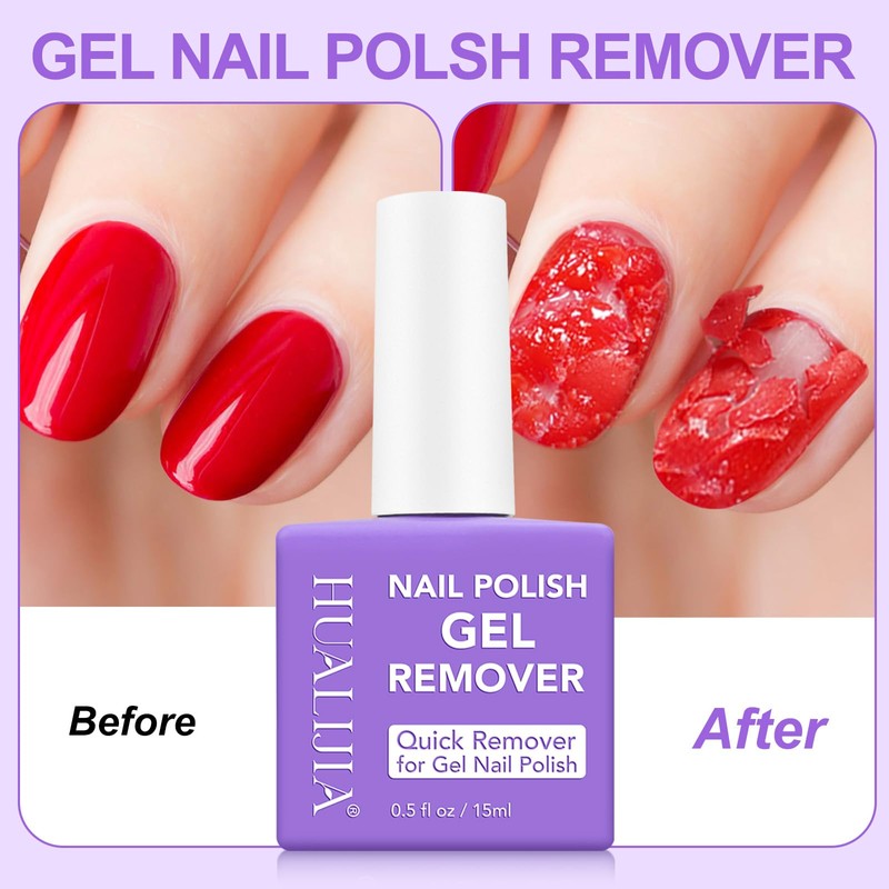 Gel Nail Polish Remover, (2pcs) Gel Polish Remover for Nails,