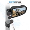 Nilight UTV Side Mirrors Offroad Rear View Mirrors Aluminum 2