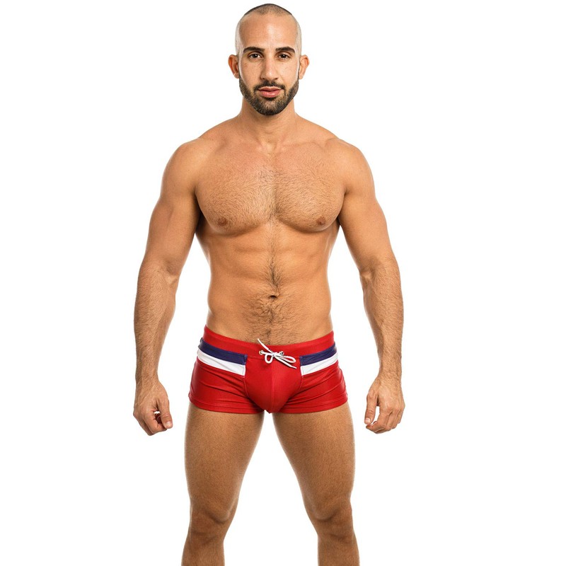 Taddlee - Bañador sexy para hombre, Rojo, X-Large
