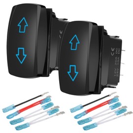 Linkstyle Momentary Rocker Switch, 7 Pin DPDT 20A ON-Off-ON Up/Down Motor Polarity Reverse Momentary Toggle Switch for RV Trailer Jack Car RV Truck