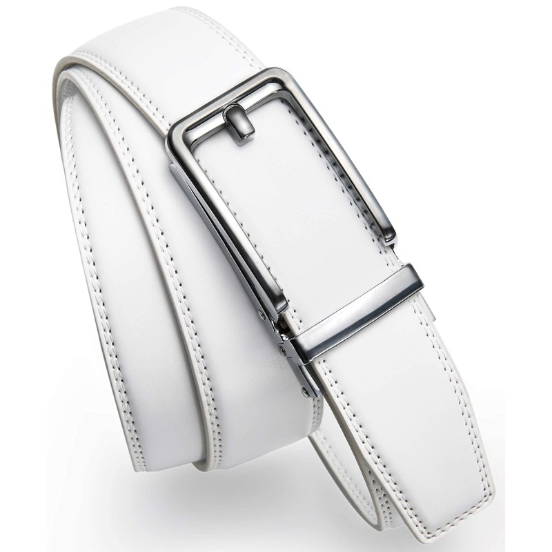 CHAOREN Men's Business Belt, Auto Lock, Large Size, Genuine Leather,