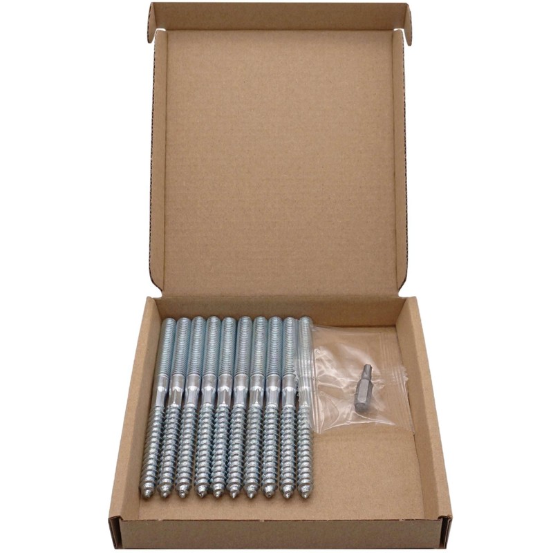 SKIR'CO (10 pcs) Hanger Bolts M8 x 110 mm, Double