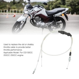 Motorcycle Throttle Cable Double Throttle Cable Direct Fit Wear Resistant Exquisite Flexible for CG150CC 200CC 250CC Engine