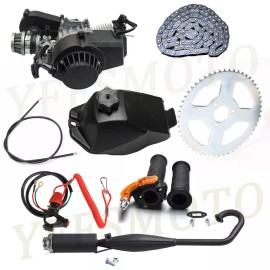 Unbranded 49cc 2-stroke Pull Start Engine Motor+Sprocket for Apollo ATV Quad Razor Go Kart