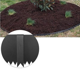 Tekiaviai 4 Pack Connector Clips, Height Cor-Ten Metal Stakes for 6 & 8 &14 Inch Tall Steel Landscape Edging Easy to Use, Black, 10.2In