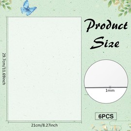 BENECREAT 6 Sheets PETG Clear Plastic Sheet, 12x8 Inch Waterproof PVC Clear Shaker Embellishments for Furries Cosplay, Sculptures, Props, Fursuits, Craft Making, 1mm Thick