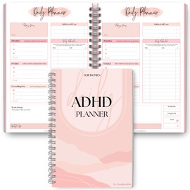Women's ADHD Daily Planner for Neurodivergent Adults - Productivity Daily Planner & Task Management to Stay Organized and Focused | Pink