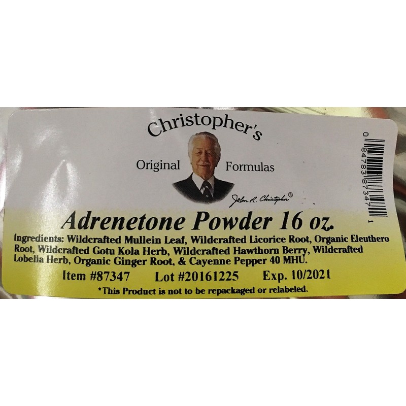 Christophers Original Formulas Adrenetone Powder 16 Oz