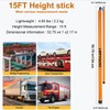 LMYYGOO 15FT Height Measuring Stick for Trucks, Retractable Bar for