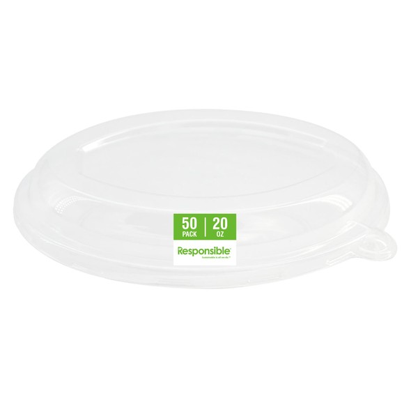 Responsible Products Clear Lids 20 oz Oval Bowls I Burrito