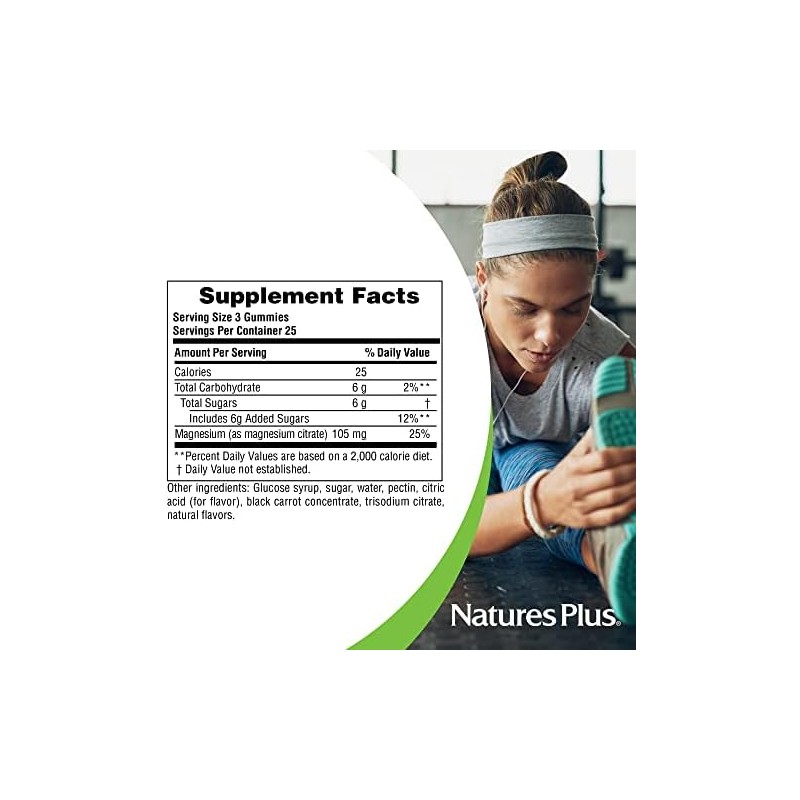 Natures Plus Citrato de magnesio 105 mg gomitas 75 g