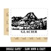 National Park Glacier Rectangle Rubber Stamp for Stamping Crafting -