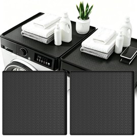 OctBird 2Pcs Washer and Dryer Topper Protector Mat, 25"x25" Washing Machine Topper Cover Non-Slip, Waterproof, Silicone Large Washer and Dryer Covers for Top, Washer Dryer Top Protector Mat