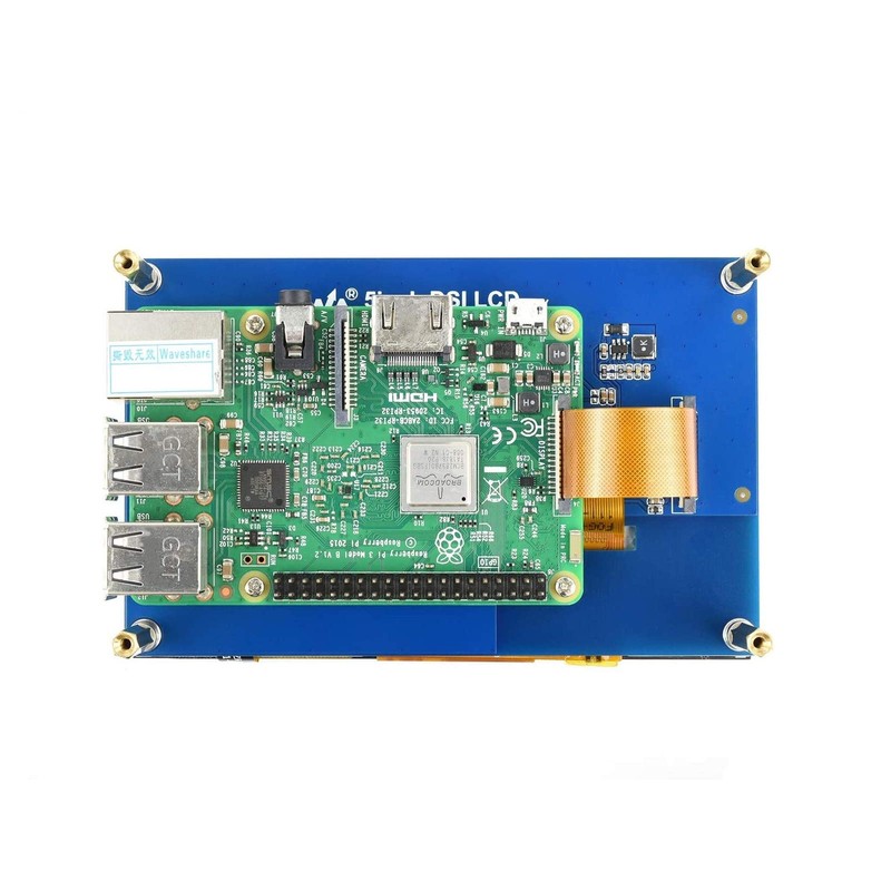waveshare Monitor de visualización táctil de 5 pulgadas para Raspberry