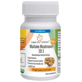 Maitake Mushroom 10:1 Extract (Grifola Frondosa) - 500mg - 60 Vegan Capsules