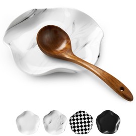 ABRUTY Spoon Rest for Stove Top, Ceramic Spoon Holder for Kitchen Counter, Modern Farmhouse Kitchen Decor Accessories for Spatula, Spoons or Tongs