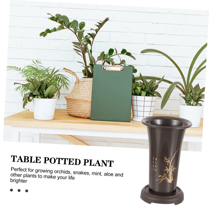 DOITOOL 2-Pack Ceramic Orchid Pots Terracotta Planting Pots for Home