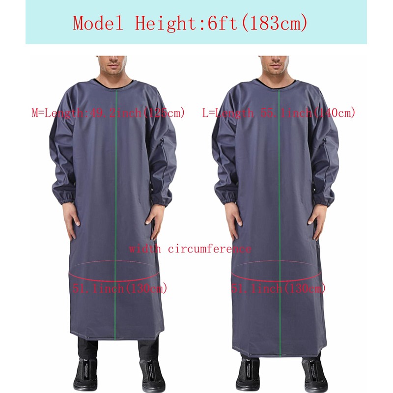 Full Sleeve Waterproof Knit Apron Gown - Windproof and Chemical