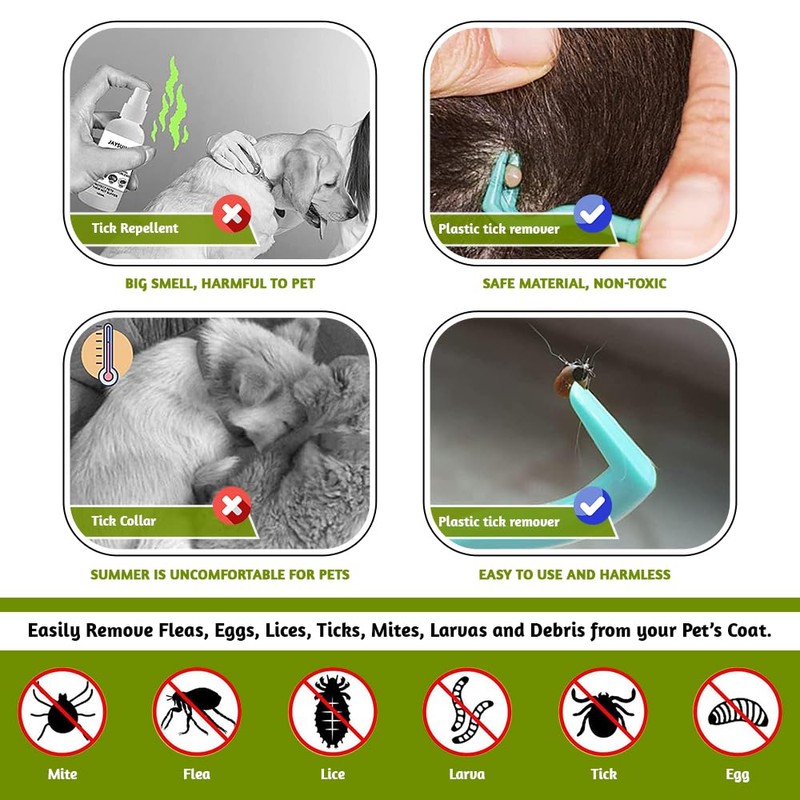 adam & eesa 3 Pcs Tick Remover Tool for Cats