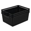 Guankan Kitchen Storage Basket Bin Set of 3, Plastic Organizer
