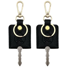 KARENSKEYS Leather Key Sleeve, 2PCS Stylish Key Cover, Broken Car Key Loop Replacement, for Women Men.