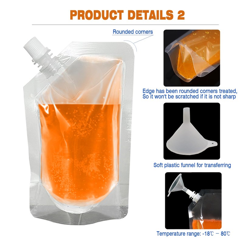 12Pcs Drinks Flasks - Juice & Food Grade Plastic Flasks,