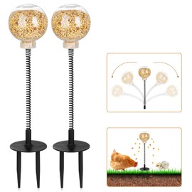 moyardow Peck Toy, Interactive Slow Feed Release Toy for Your Flock, Chicken Slow Feeder Boredom Busting Fun Maintain Your Hens Entertained(2 Pack)